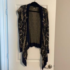 Animal print cardigan
